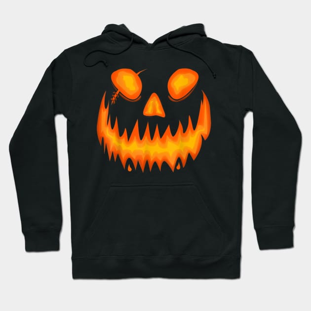 Halloween Scary Evil Pumpkin Funny Pumpkin Head Hoodie by oemsanex